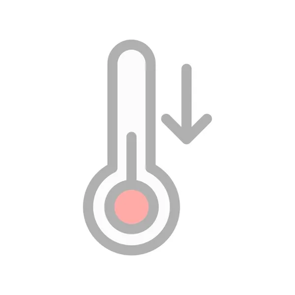 Thermometer Line Filled Light Vector Icon Desig — Stock Vector