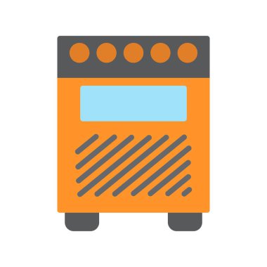 Yükseltici Düz Vektör Simgesi Tasarımı