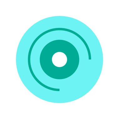 CD Düz Vektör Simgesi Tasarımı