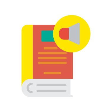 Dinle Düz Vektör Simgesi Tasarımı