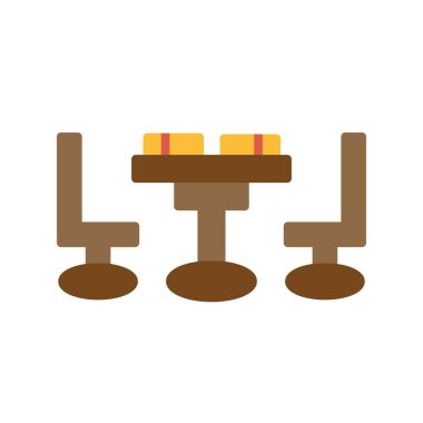 Tablo Düz Vektör Simgesi Tasarımı