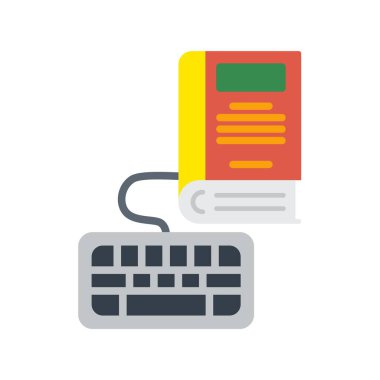 Klavye Düz Vektör Simgesi Tasarımı