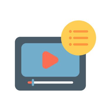 Video Ayarlama Düz Vektör Simgesi Tasarımı