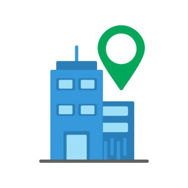 Konum Düz Vektör Simgesi Tasarımı