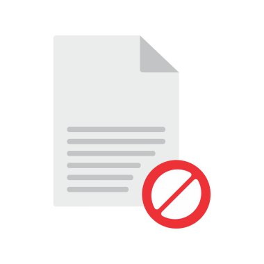 Reddedilmiş Düz Vektör Simgesi Tasarımı