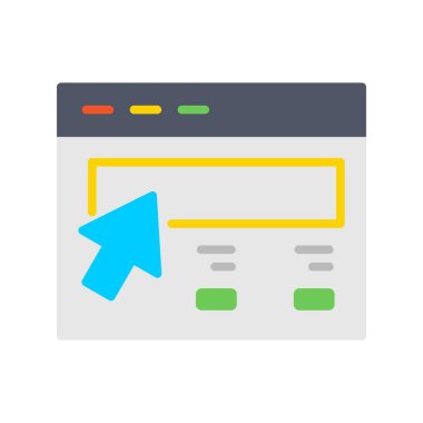 Web sitesi Düz Vektör Simgesi Tasarımı