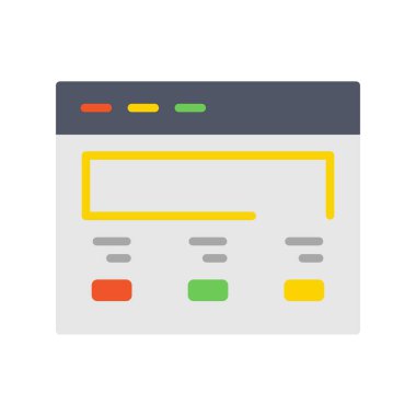 Web sitesi Düz Vektör Simgesi Tasarımı