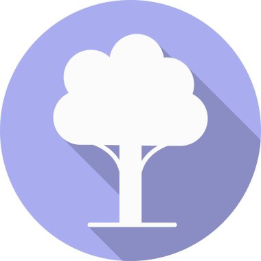 Ağaç Kabartma Çemberi Vektör Simgesi Tasarımı