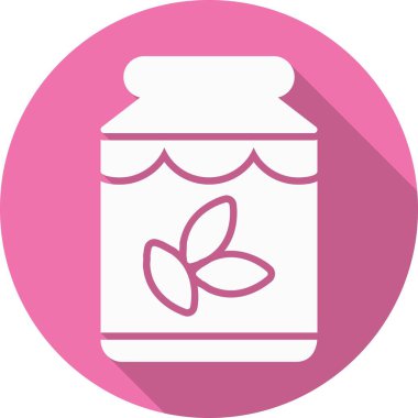 Jar Glyph Çember Vektör Simgesi Tasarımı