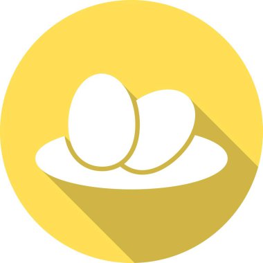 Yumurta Kabartma Çemberi Vektör Simgesi Tasarımı