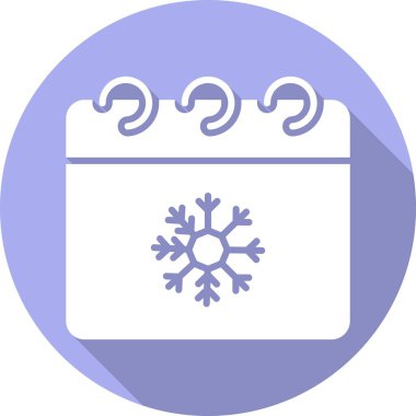 Takvim Glyph Çember Vektör Simgesi Tasarımı