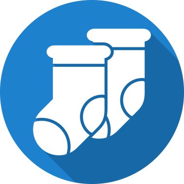 Çorap Kabartma Çemberi Vektör Simgesi Tasarımı