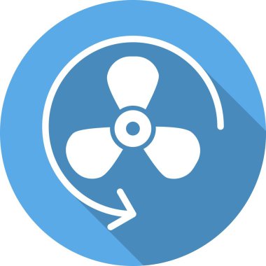 Fan Glyph Çember Vektör Simgesi Tasarımı