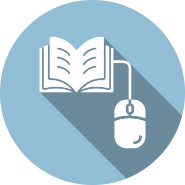  Çevrimiçi Öğrenme Kabartma Çemberi Vektör Simgesi Tasarımı