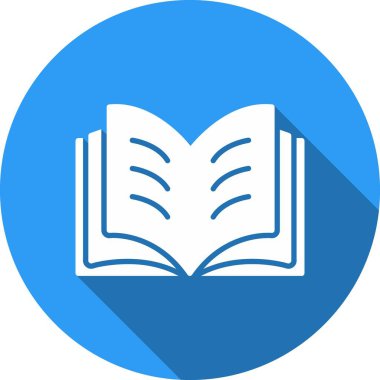 Kitap Kabartma Çemberi Vektör Simgesi Tasarımı
