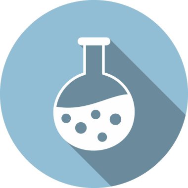 Beaker Glyph Çember Vektör Simgesi Tasarımı