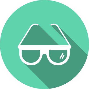 Gözlükler Kabartma Çemberi Vektör Simgesi Tasarımı