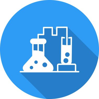 Laboratuvar Kabartma Çemberi Vektör Simgesi Tasarımı