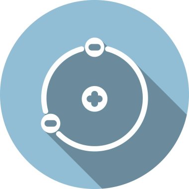 Elektron Glyph Çember Vektör Simgesi Tasarımı