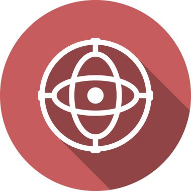 Gyroscope Glyph Çember Vektör Simgesi Tasarımı