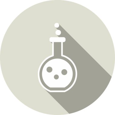 Beaker Glyph Çember Vektör Simgesi Tasarımı