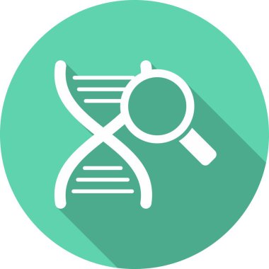 DNA Arama Kabartma Çemberi Vektör Simgesi Tasarımı
