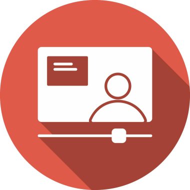 E-Öğrenme Kabartma Çemberi Vektör Simgesi Tasarımı