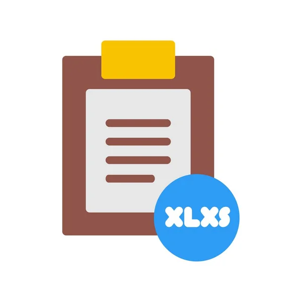 Xlxs Datei Flat Vector Icon Design — Stockvektor