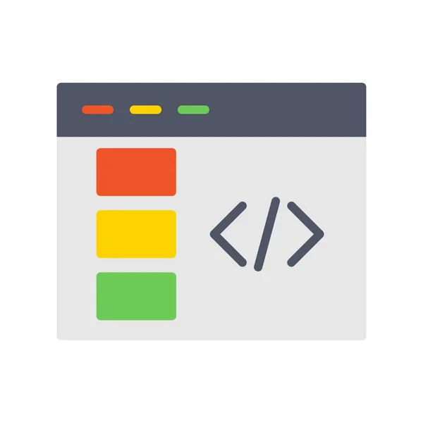 Webseite Flat Vector Icon Desig — Stockvektor