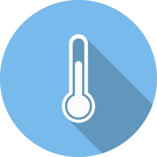 Temperatura Glifo Círculo Vetor Ícone Desig — Vetor de Stock