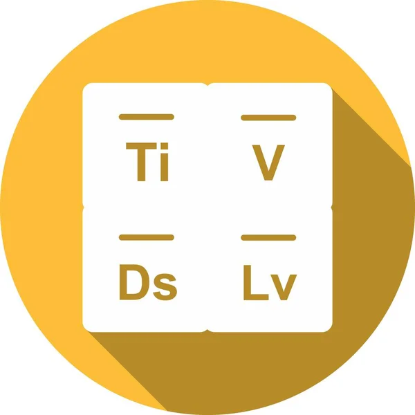 Periodisk Tabell Glyph Circle Vector Icon Desig — Stock vektor