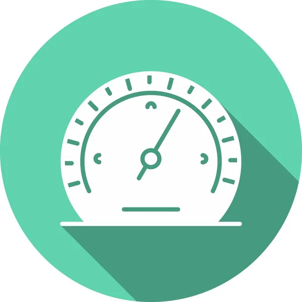 Barometer Glyph Circle Vector Icon Desig — Stock Vector