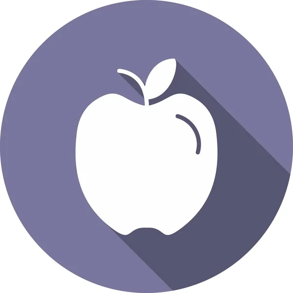 Apple Glyph Circle Vector Icon Desig — Stockvektor