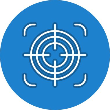 Hedef Satır Çemberi Vektör Simgesi Tasarımı