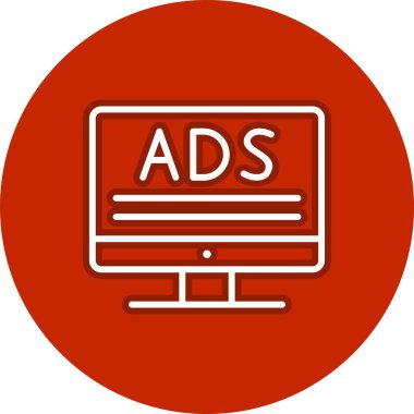 ADS Satır Çemberi Vektör Simgesi Tasarımı