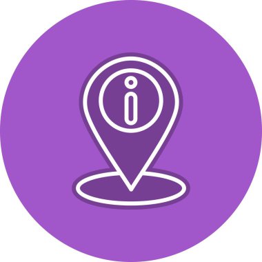 Konum Satırı Çember Vektör Simgesi Tasarımı