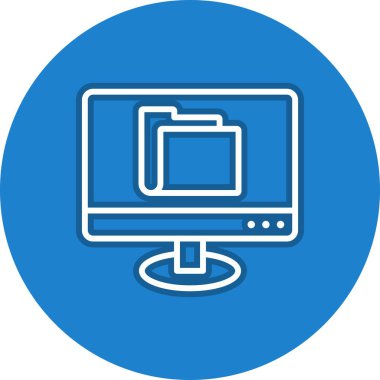 Veri Koruyucu Satır Çemberi Vektör Simgesi Tasarımı