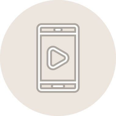 Müzik Satırı Çemberi Vektör Simgesi Tasarımı Oynat