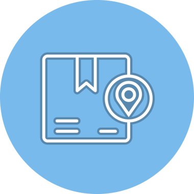 Konum Satırı Çember Vektör Simgesi Tasarımı