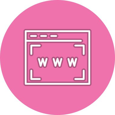 Web Arama Satırı Çemberi Vektör Simgesi Tasarımı