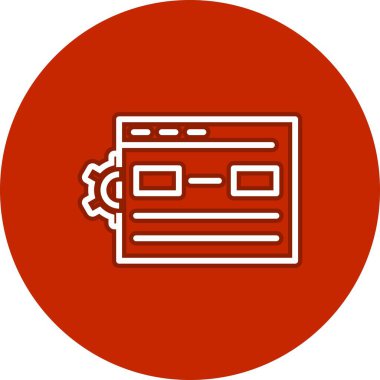 Web Ayarlama Satırı Vektör Simgesi Tasarımı