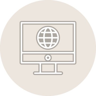 Lcd Satır Çemberi Vektör Simgesi Tasarımı