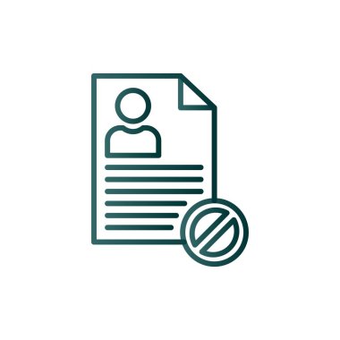 Reddedilmiş Satır Gradyan Vektör Simgesi Tasarımı