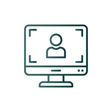 Bilgisayar Satırı Gradyan Vektör Simgesi Tasarımı