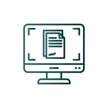 Çevrimiçi Satır Gradyan Vektör Simgesi Tasarımı