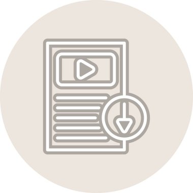 Dosya Satırı Çemberi Vektör Simgesi Tasarımı İndir