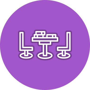 Tablo Satırı Çemberi Vektör Simgesi Tasarımı