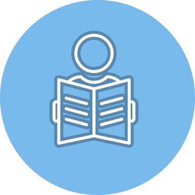 Satır Çemberi Vektör Simgesi Tasarımı Okunuyor