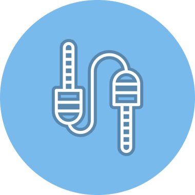 Ses Kablo Satırı Çemberi Vektör Simgesi Tasarımı