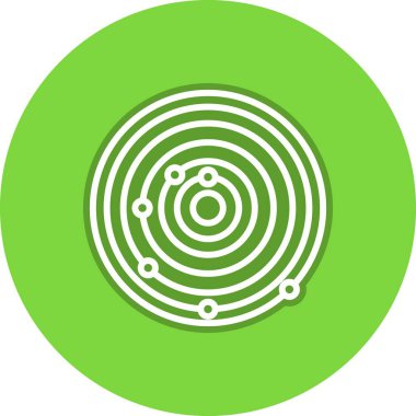 Galaksi Çizgisi Çember Vektör Simgesi Tasarımı